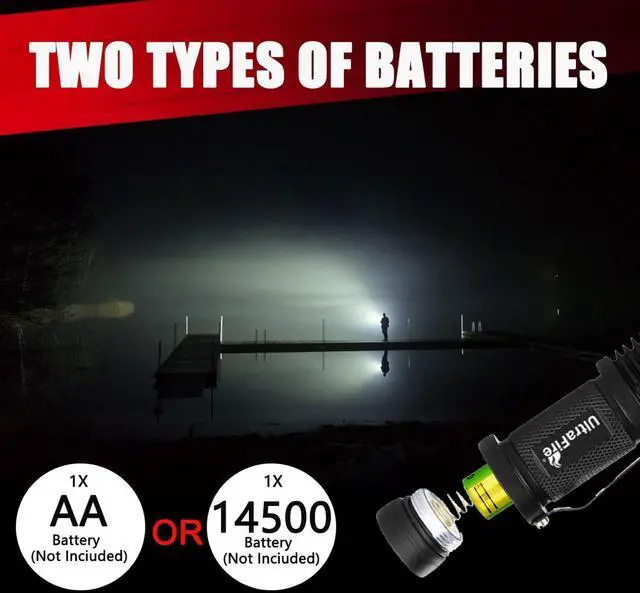 Alt view image 5 of 7 - 3 Pack Mini Flashlights Focus Adjustable SK68 Single Mode Tactical LED Flashlight Ultra Bright 300 Lumens Torch