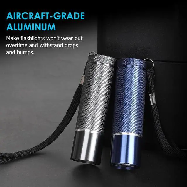 Alt view image 4 of 7 - 24-Pack Flashlights Set Aluminum LED Flashlights Include AAA Batteries & Lanyard Super Bright 100 Lumen Flashlight for Party Favors Camping Hurricane Supplies