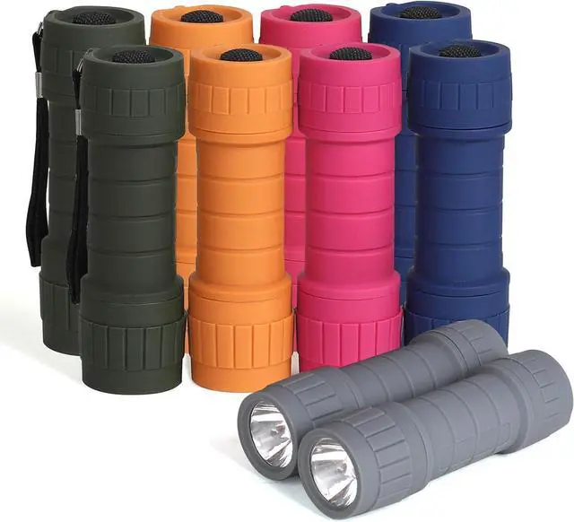 Main image of 10-Pack Professional Outdoor Mini Flashlights Set, Super Bright 100 Lumen LED Flashlights, Small Flashlights Pack with 30-Piece AAA Dry Batteries Included