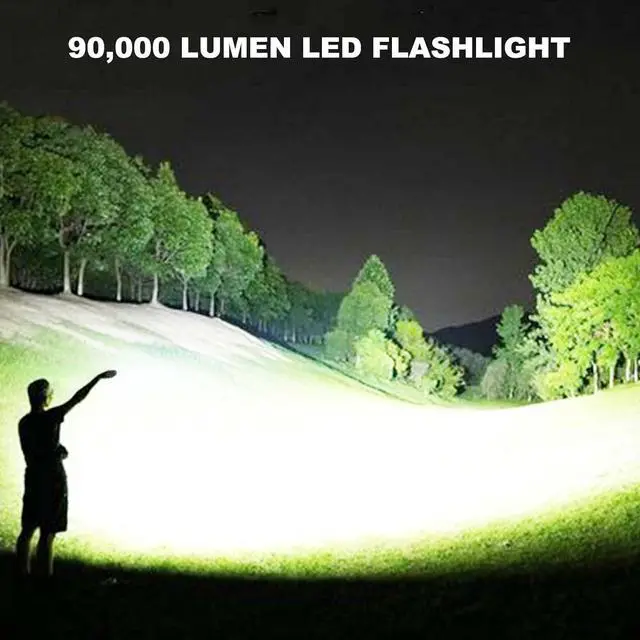Alt view image 2 of 7 - 3 Pack Rechargeable LED Flashlights High Lumens 90 000LM Super Bright Flashlight Adjustable 5 Modes Powerful Flash Light with USB Cable Waterproof Handheld Flashlight for Home Camping Emergencies