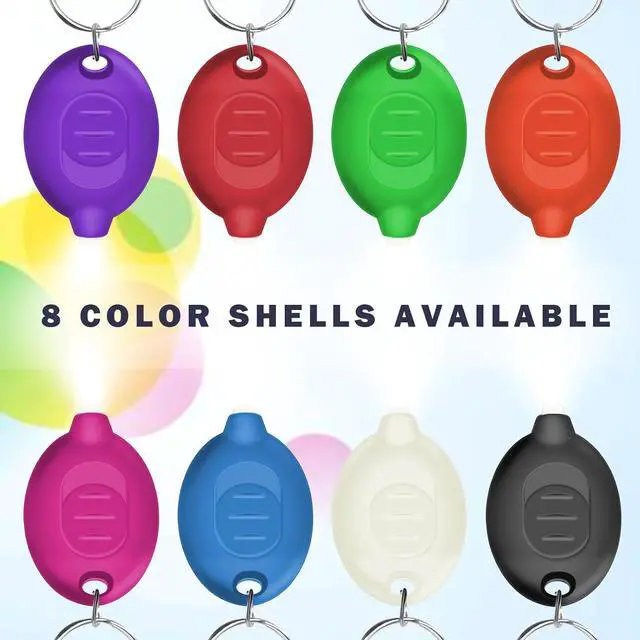Alt view image 3 of 7 - Mini LED Keychain Flashlight Ultra Bright Tiny Flashlight Small Keychain Flashlight White Light Micro Pocket Key Ring LED Flashlight for Emergency Lighting - Multicolor Shell (8PCS)