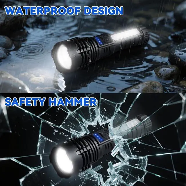 Alt view image 6 of 7 - 3Pack Rechargeable Flashlights 7Mode Flashlights High Lumens Super Bright LED Flashlight Adjustable Tactical Flash Light High Powered Flash Light Handheld Flashlight for Home Emergency Camping