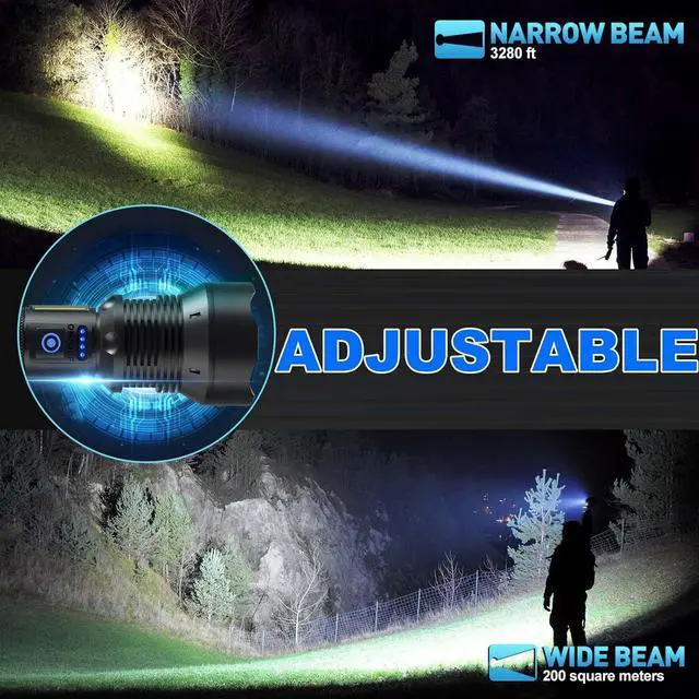 Alt view image 5 of 7 - Flashlights High Lumens Rechargeable 90 000 Lumens Super Bright Led Flashlight Flash Light with 5 Modes IPX6 Waterproof Handheld Powerful Flashlight for Camping Emergencies