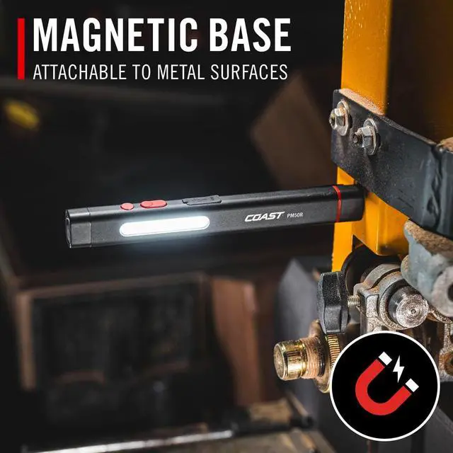 Alt view image 5 of 7 - PM50R 255 Lumen Rechargeable Work Light with Laser Pointer C.O.B Side Area Light and Magnetic Endcap