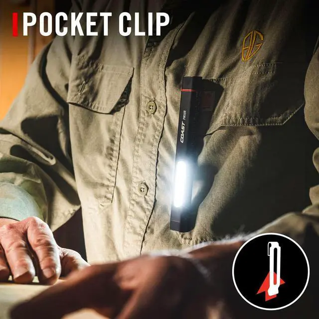 Alt view image 7 of 7 - PM50R 255 Lumen Rechargeable Work Light with Laser Pointer C.O.B Side Area Light and Magnetic Endcap