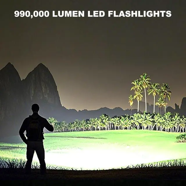 Alt view image 2 of 7 - 4 Pack Rechargeable LED Flashlights High Lumens 990 000LM Super Bright Flashlight Adjustable Powerful Flash Light with USB Cable & 5 Modes Waterproof Handheld Flashlight for Home Camping