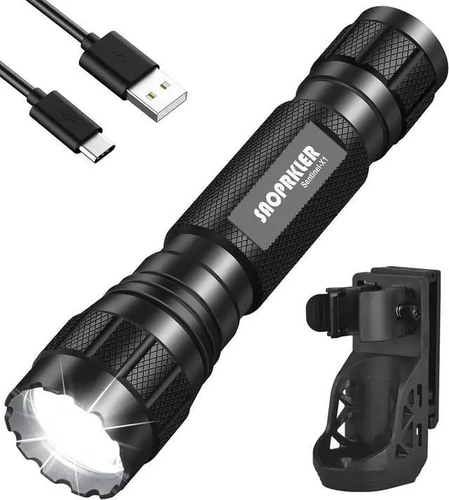 Main image of Tactical Flashlights High Lumens-1200 LM Police Flashlight with Holster for Duty Belt Single Mode LED Flashlight for Camping/Law Enforcement-Sentinel-X1