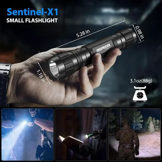 Alt view image 5 of 7 - Tactical Flashlights High Lumens-1200 LM Police Flashlight with Holster for Duty Belt Single Mode LED Flashlight for Camping/Law Enforcement-Sentinel-X1