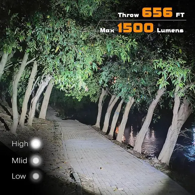 Alt view image 2 of 6 - T2A Compact EDC Flashlight 1500 High Lumens AA Rechargeable LED Flashlight Super Bright Small Tactical Tail Switch Pocket Pen Light with Magnet for Camping Hiking Outdoor Home Emergency