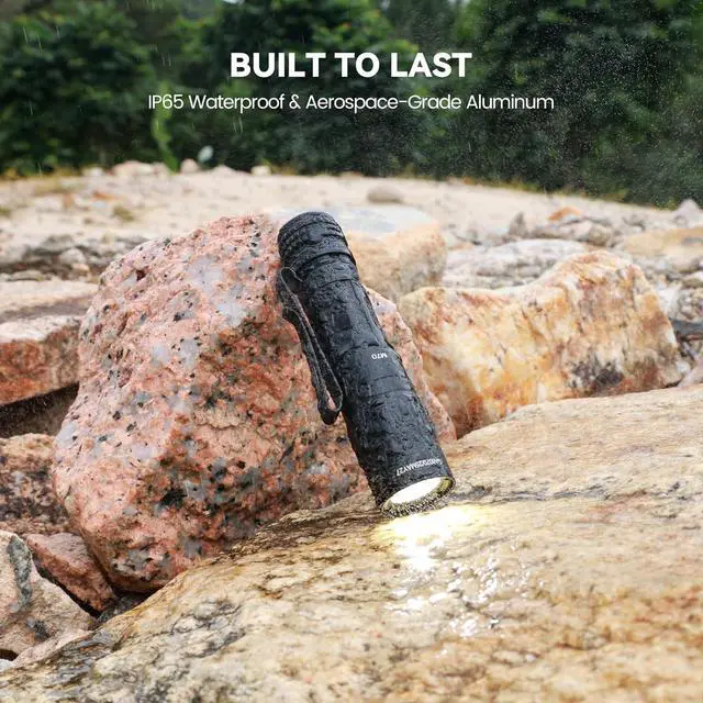 Alt view image 7 of 7 - M70 EDC Flashlight 1100 Lumens USB-C Rechargeable Pocket Light with Clip 5 Modes Compact LED Light for Camping Hiking Emergency (Black)