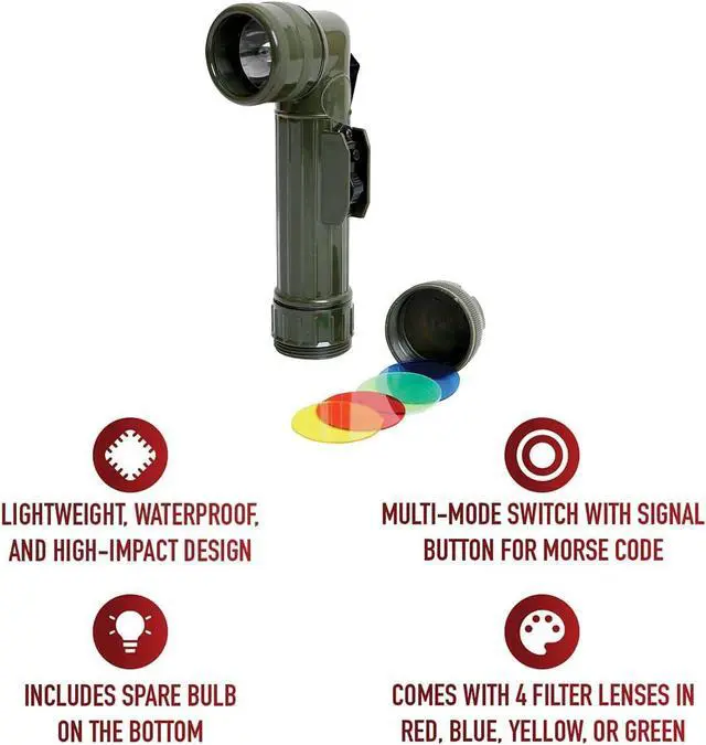 Alt view image 2 of 2 - G.I. Type D-Cell Incandescent Flashlights Olive Drab