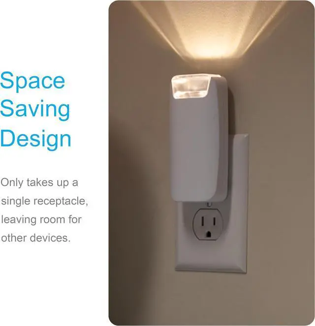 Alt view image 6 of 6 - 4-in-1 LED Power Failure Light Plug-In 40 Lumens Auto On/Off Dusk-to-Dawn Sensor Emergency Flashlight Task Light Night Light and Power Outage Light  49578 (2 Pack)