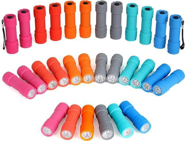 Main image of 30-Pack 9-LED Mini Flashlight Set AAA Batteries are Included and Pre-Installed Perfect for Gift Class Teaching Camping Wedding Favor