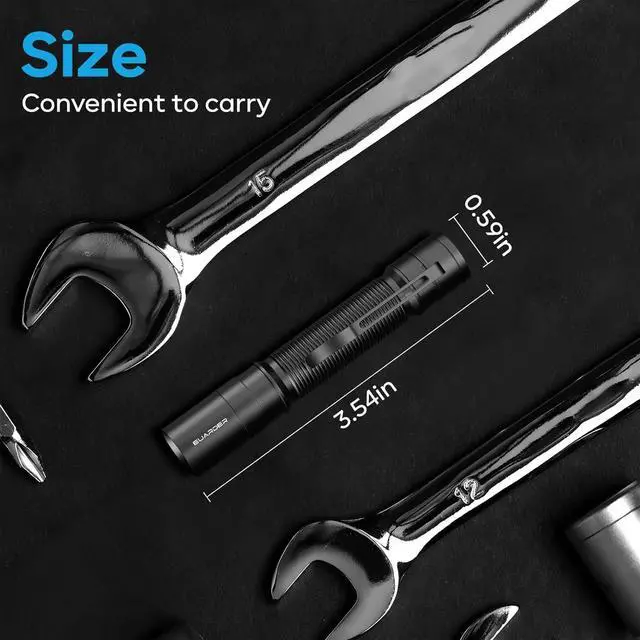Alt view image 4 of 6 - Mini Flashlight Super Bright Small Tactical Flashlight Ultra-Compact Powerful Flashlight High Lumens Pocket Pen Light with Clip for Camping Outdoor Emergency