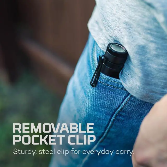 Alt view image 3 of 3 - NEBO Mini Larry 500 Pocket Flashlight | 500 Lumens, 2 Light Modes, Compact, Rechargeable COB Work Light & Mini Flashlight, Magnetic Base & Steel Clip, Waterproof, Includes USB-C Charging Cable