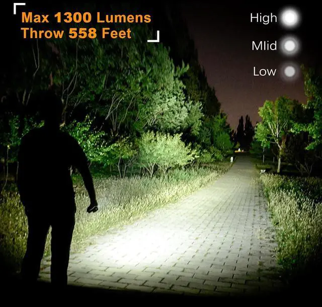 Alt view image 2 of 5 - VTIGER T1A Mini Pocket EDC Flashlight with Clip,1300 Lumen Compact AA Rechargeable LED Little Flashlights, Super Bright Tail Switch Small Flash Light with Magnet for Camping,Hiking,Outdoor,Emergency