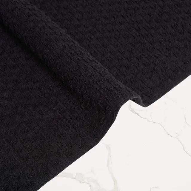 Alt view image 5 of 7 - Kitchen Towels - Dish Towels and Dish Cloths - Hand Towel and Dishcloths Sets - 100% Soft Ring Spun Combed Cotton - Great for Cooking in Kitchen or Household Cleaning - Size 15 x 25 (Black 24)