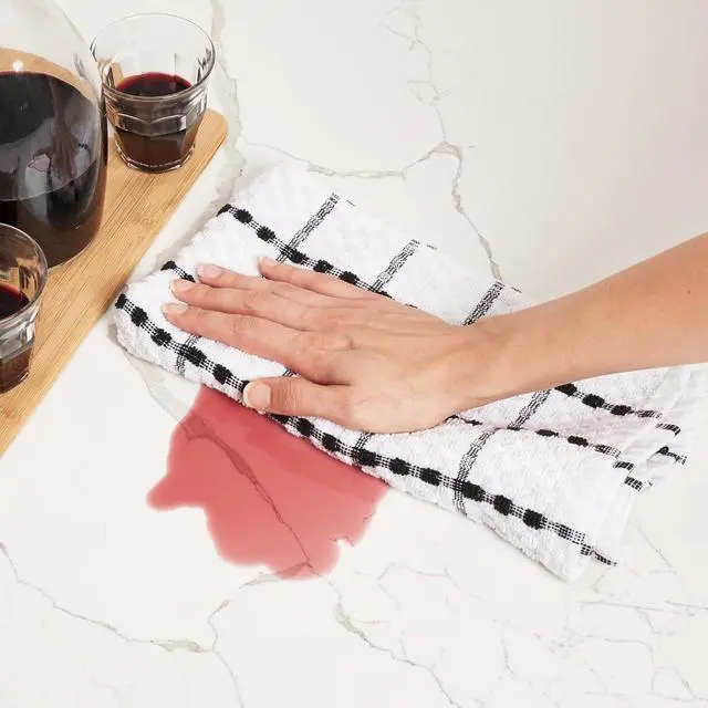 Alt view image 3 of 7 - Kitchen Towels - Dish Towels and Dish Cloths - Hand Towel and Dishcloths Sets - 100% Soft Ring Spun Combed Cotton - Great for Cooking in Kitchen or Household Cleaning - Size 15 x 25 (Black 24)