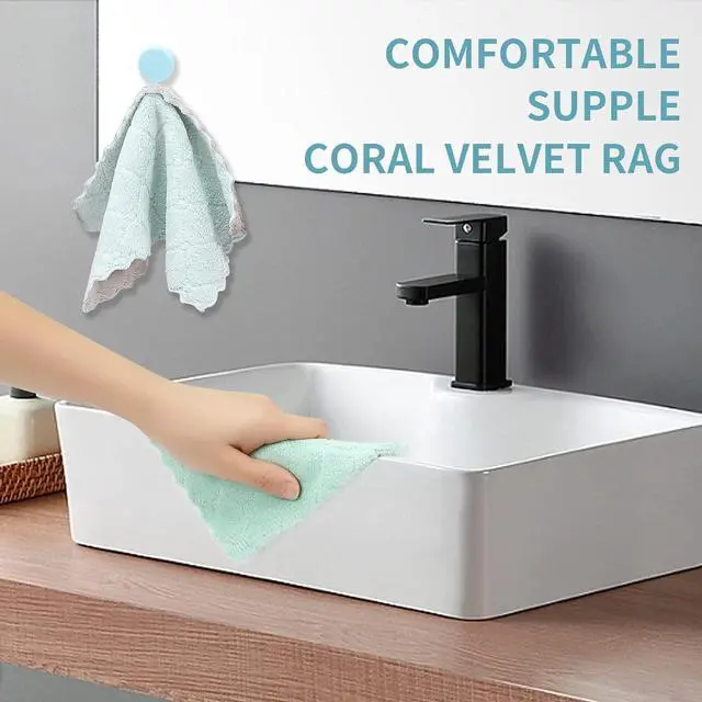 Alt view image 3 of 6 - 10 Pack Kitchen Dish Cloths Dish Towels Super Absorbent Coral Fleece Cloth Premium Dishcloths Nonstick Oil Washable Fast Drying Dish Rags Reusable Cloth forTable Chair Dish Glass