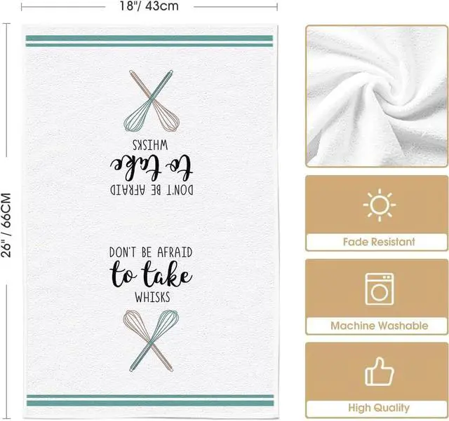 Alt view image 6 of 6 - Ware Funny Coffee Kitchen Towels Dish Towels 18x26 Inch Farmhouse Daily Holiday Cooking Baking Decoration Cleaning Set of 4