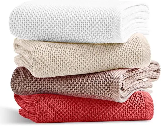Main image of 100% Honeycomb Cotton Kitchen Dish Cloths 12x12 Inch 8-Pack Super Absorbent & Reusable Quick-Dry & Lint-Free Ideal for Kitchen Glass Car and Household Cleaning
