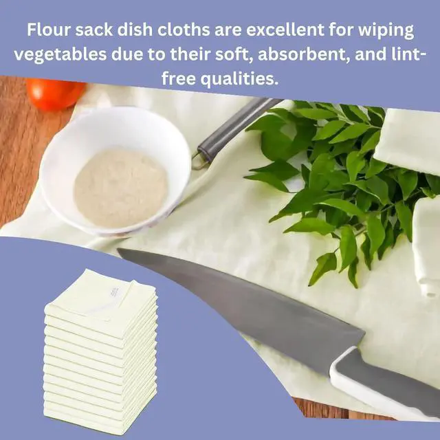Alt view image 3 of 6 - Dish Cloths Cotton| Kitchen Wash Cloth| Shop Towels Absorbent and Lint Free Flour Sack| Dishcloths for Kitchen Washing Dishes|Thick Absorbent Quick Dry Dish Rags |4 Pack 13x13 Natural
