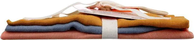 Alt view image 4 of 7 - Kind Collection 100% Organic Cotton Plant-dyed Kitchen Cloths Set of 3 Multi Color