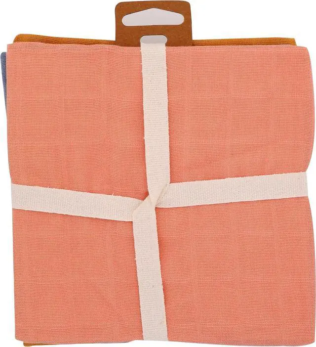 Alt view image 2 of 7 - Kind Collection 100% Organic Cotton Plant-dyed Kitchen Cloths Set of 3 Multi Color