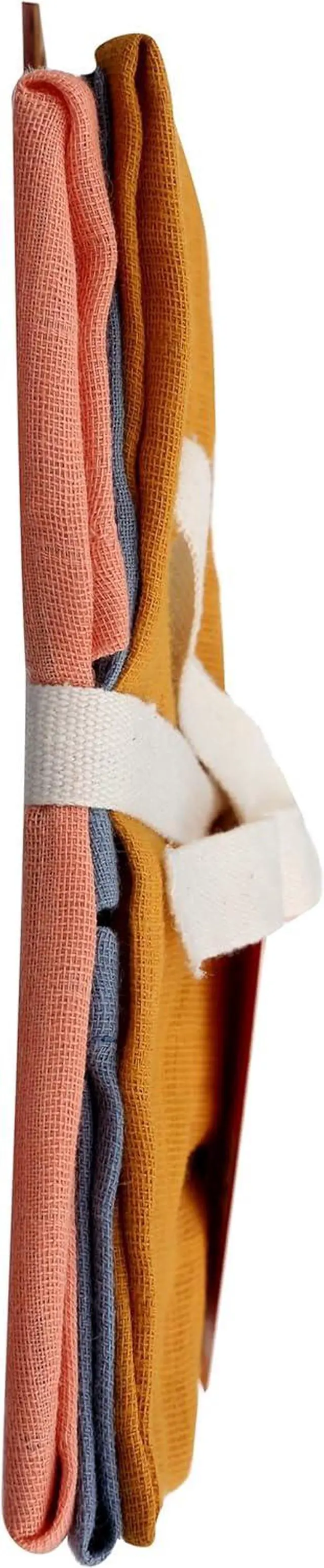Alt view image 6 of 7 - Kind Collection 100% Organic Cotton Plant-dyed Kitchen Cloths Set of 3 Multi Color