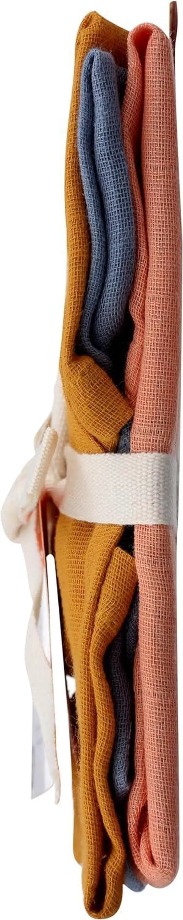 Alt view image 7 of 7 - Kind Collection 100% Organic Cotton Plant-dyed Kitchen Cloths Set of 3 Multi Color