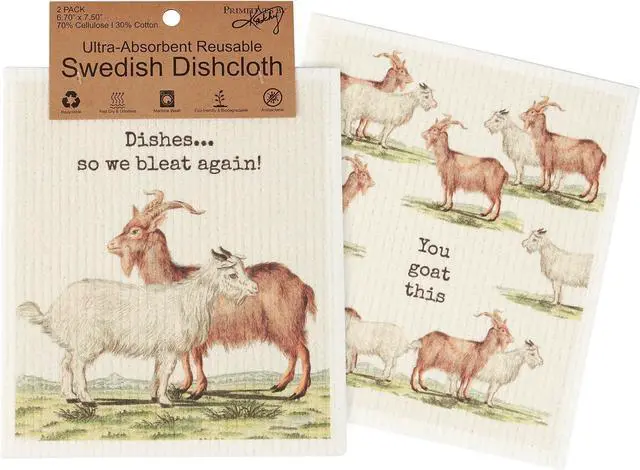 Main image of Swedish Cloth Set of 2 - You Goat This