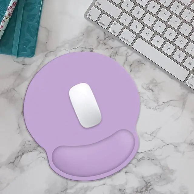 Alt view image 3 of 6 - Ergonomic Mouse Pad Mouse Pad with Wrist Support Comfortable Gaming Mouse Pads with Non-Slip PU Base for Computer Laptop Office & Home Purple