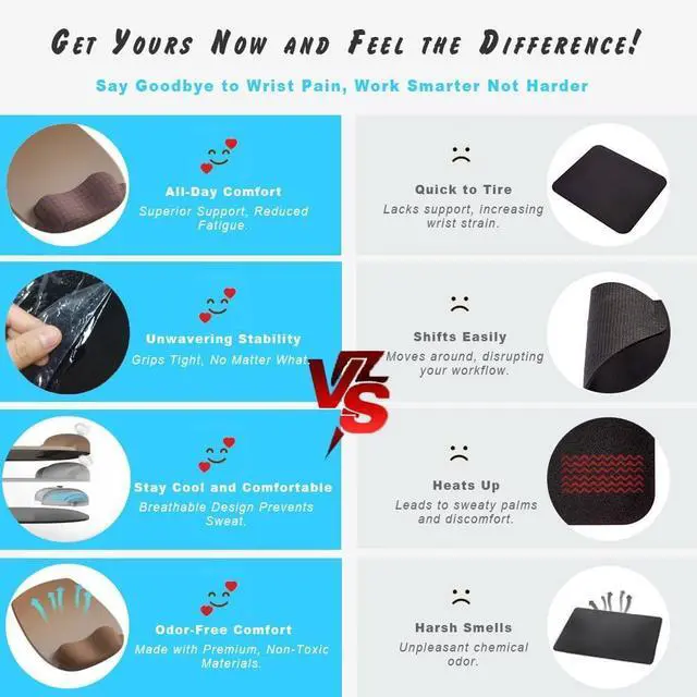 Alt view image 6 of 7 - ErgoFlow Gel Wrist Rest Mouse Pad - Ergonomic Cushion for Desk Cute Aesthetic Computer Decor for Women Small Mousepad Mat&Laptop Pads - Office Home Support & Ergo Accessories Supplies(03Sage Green)