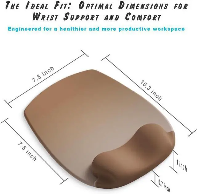 Alt view image 7 of 7 - ErgoFlow Gel Wrist Rest Mouse Pad - Ergonomic Cushion for Desk Cute Aesthetic Computer Decor for Women Small Mousepad Mat&Laptop Pads - Office Home Support & Ergo Accessories Supplies(03Sage Green)