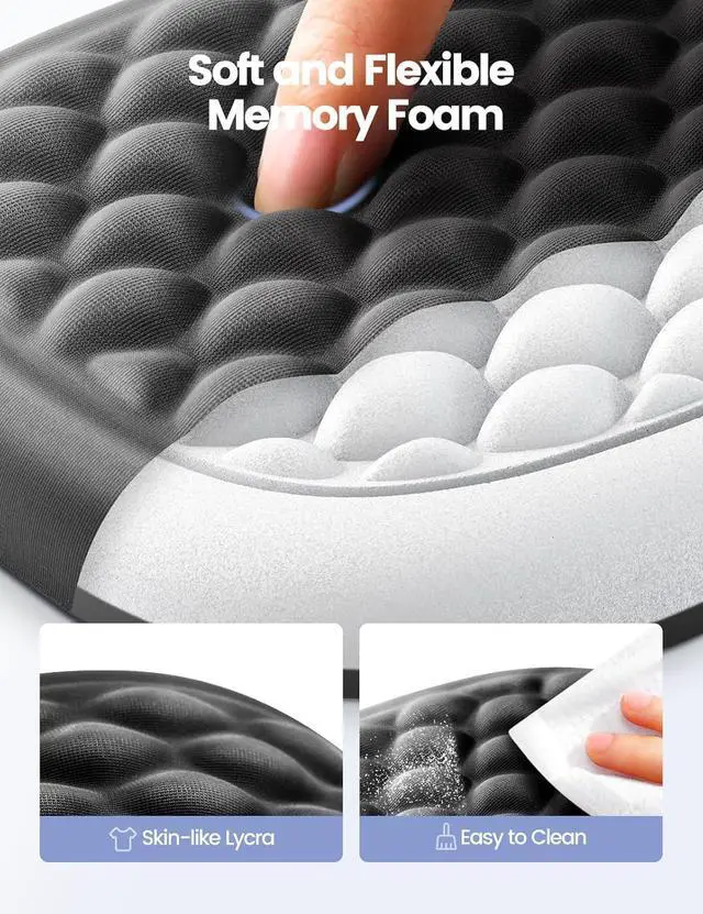 Alt view image 4 of 6 - 1pc Elbow Rest Pad Desk Wrist Rest Armrest Soft Memory Foam Ergonomic Support Mouse Cushion Pillow Wrist Pain Relief for Computer Laptop Working Typing Gaming Travel Office Accessory-Large