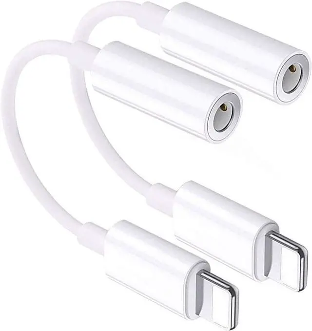 Main image of [ MFi Certified] iPhone 3.5mm Headphone Jack Adapter 2 Pack for  Lightning to 3.5mm Earphones Jack Adapter Cord Dongle Aux Cable Converter Accessories Compatible with iPhone14 13 12 11/Xs/XR