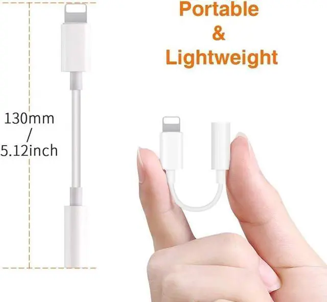 Alt view image 2 of 7 - [ MFi Certified] iPhone 3.5mm Headphone Jack Adapter 2 Pack for  Lightning to 3.5mm Earphones Jack Adapter Cord Dongle Aux Cable Converter Accessories Compatible with iPhone14 13 12 11/Xs/XR