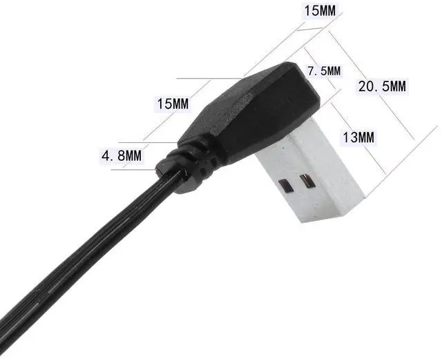 Alt view image 4 of 6 - USB Extension Cable USB Device with The USB 2.0 Port of Your PC Notebook or USB This 90 Degree USB Cable is USB Male to Female Data Cable Left and Right UP Angle (AMDO-AF 30CM)