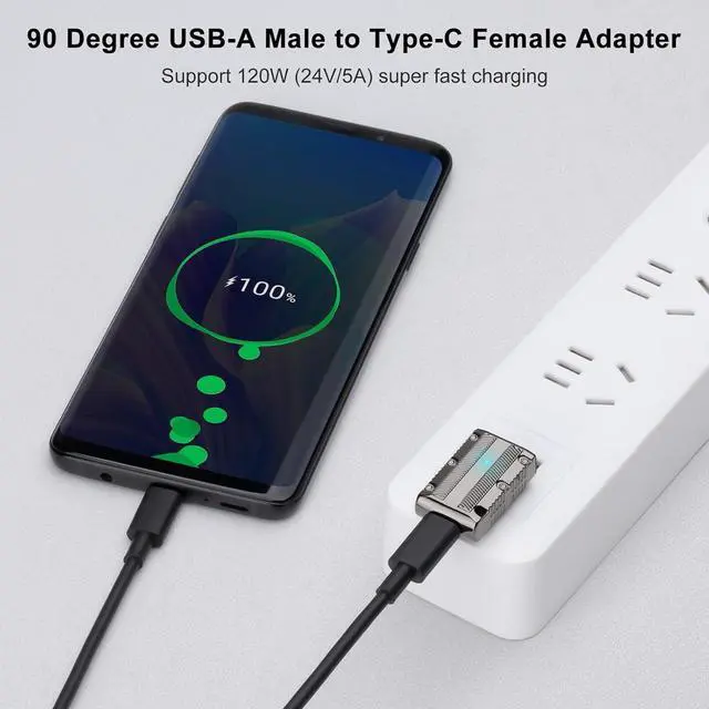 Alt view image 3 of 7 - 10Gbps USB 3.1 Adapter 90 Degree (2 Pack) Up and Down Angle 90 Degree USB 3.1 Type A Male to USB-C Female Coupler Adapters 120W Fast Charging OTG Converter (USB 3.1 Up Down)