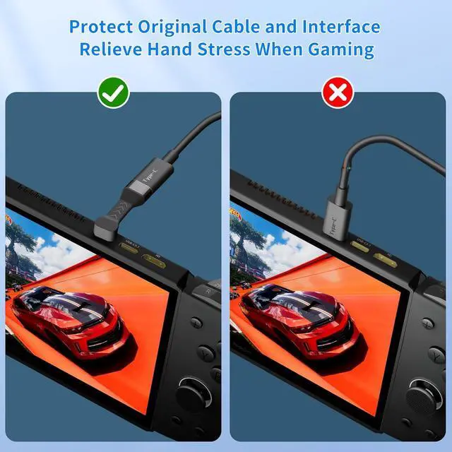 Alt view image 5 of 7 - USB-C Male to Female Adapter 90 Degree 18W Flexural USB Type C Adapter Extension for Steam Deck ROG Ally Switch Laptop Tablet and Mobile Phones Supports 4K@60Hz 10Gbps Data Transfer(2 Pack)