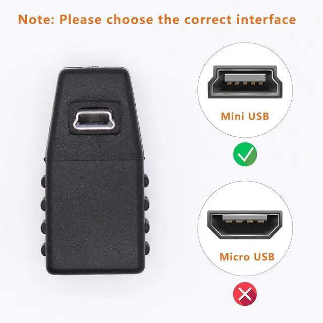 Alt view image 3 of 7 - 90 Degree Mini USB to USB A OTG Adapter Up Angle Mini USB 5-Pin Type B Male to USB Type A Female Adapter Converter for Digital Cameras Black(2 Pack UP)