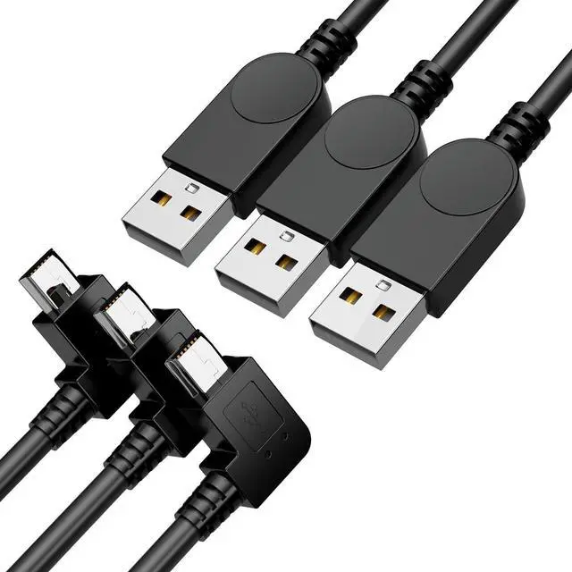 Main image of Mini USB Cable 90 Degree USB 2.0 A to Mini B USB Cable Right Angle USB 2.0 A-Male to Mini-B Adapter Cord Power Charger Wire for GPS Car Dash Cam Dashcam DVR Backup Camera Camcorder-3pcs