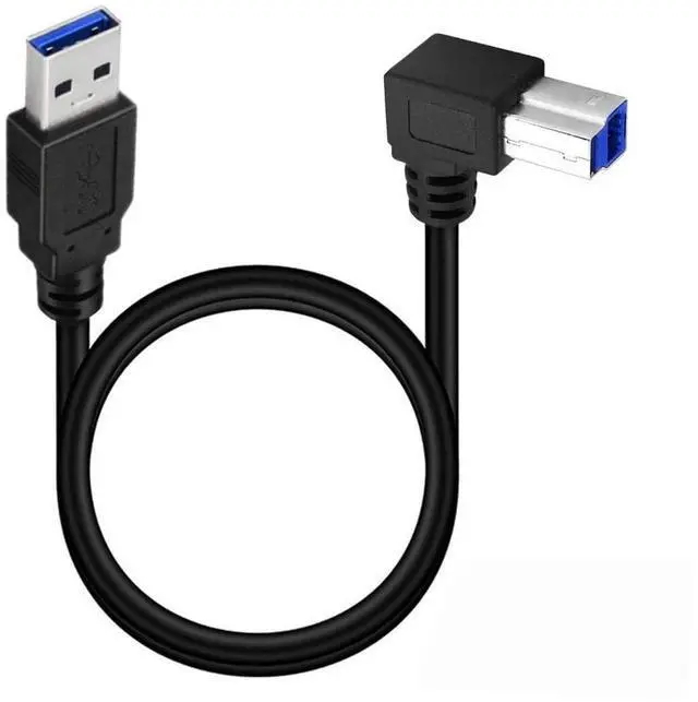 Main image of USB 3.0 Printer Cable - Type A to Type B 90 Degree 50cm/1.5Ft for Printer Monitor External Hard Drive