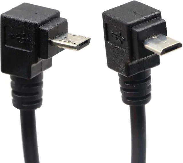 Alt view image 6 of 7 - (2-Pack)Micro USB to Type-C Extender Cable USB 3.1 Type-C Female to 90 Degree Up & Angled Down Micro USB Male Extension Cable Data Sync and Charging Cable for & Tablet & Mobile Phone (30CM)