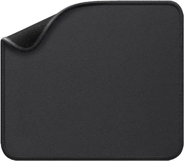 Main image of Mouse Pad with Reinforced Stitching Edge Washable Mousepad with Grippy Non-Slip Rubber Base Smooth Tracks Computer Mouse Pads Black