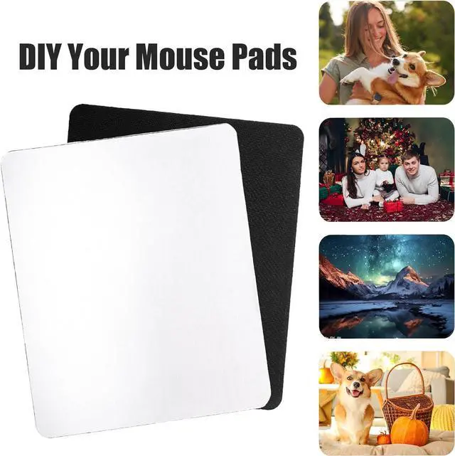 Alt view image 4 of 7 - 40 Pcs Sublimation Mouse Pad Blanks Heat Press Printing Crafts Mousepads 3mm Thick DIY Custom Mouse Pads Anti-Slip Rubber Mouse Mat for Office Laptop Computer Gaming
