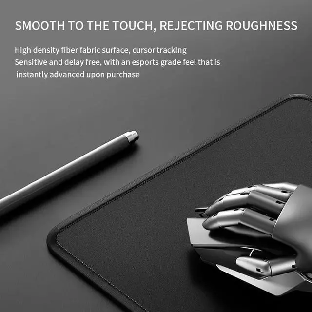 Alt view image 2 of 7 - 3 Pack Mouse Pad with Stitched Edge with Non-Slip Natural Rubber Base Gaming Mousepads Washable Computer Mousepad Mouse Mat for Laptop Office & Gaming 10.2x8.3 Black