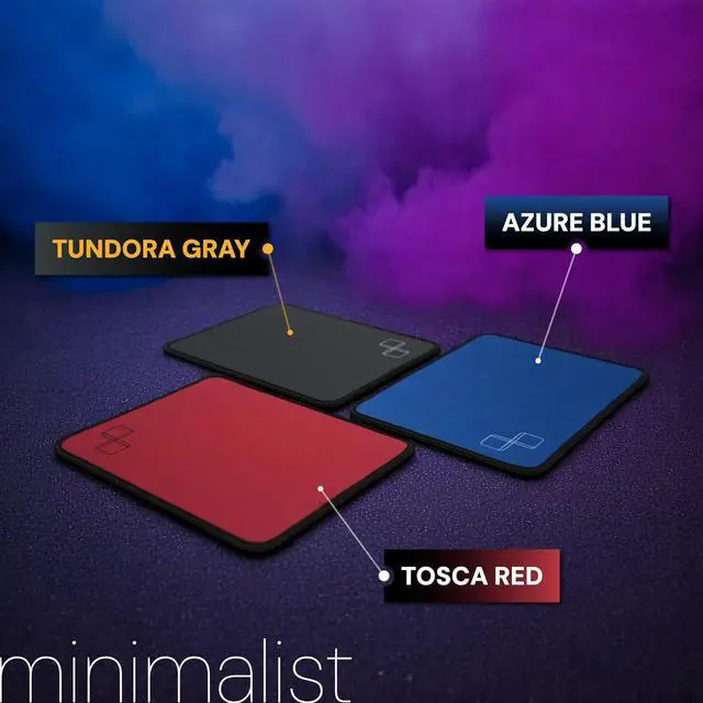 Alt view image 3 of 7 - Small Mouse Pad - Portable 6x8 Inch Minimalist Compact Keyboard Tray with Rubber Base and Stitched Edges Home Office Travel - Tundora Gray Mini