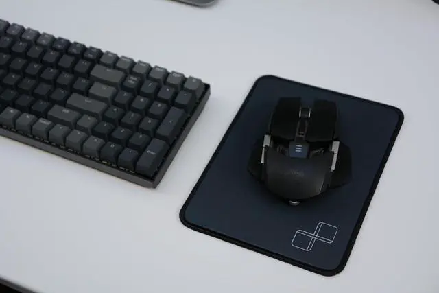 Alt view image 6 of 7 - Small Mouse Pad - Portable 6x8 Inch Minimalist Compact Keyboard Tray with Rubber Base and Stitched Edges Home Office Travel - Tundora Gray Mini