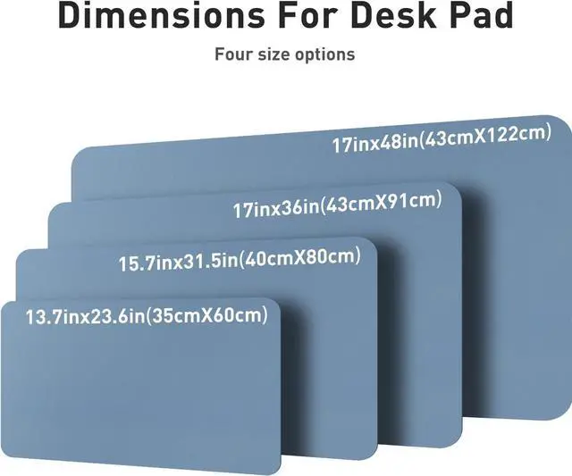Alt view image 7 of 7 - Leather Desk Pad Protector Large Mouse Pad Office Desk Mat Non-Slip PU Leather Desk Blotter Laptop Desk Pad Waterproof Desk Writing Pad for Office and Home (Denim Blue 23.6 x 13.7)